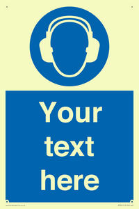 Custom Ear Protection Sign